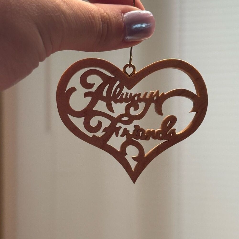 Always Friends Scrollsaw Christmas Ornaments Made in Maine by Horace